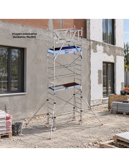 Andaime Móvel Torre 75x250x620m PRO NEW DUPLO | Safe Install
