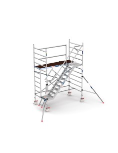 Andamio móvil tipo torre con escaleras 135x250x420 m altura de trabajo