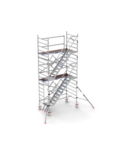 Andamio móvil tipo torre con escaleras 135x250x620 m altura de trabajo