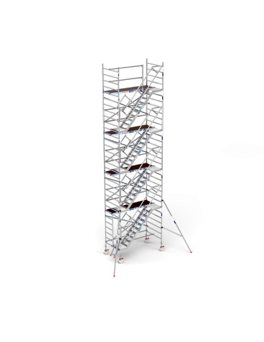 Andamio móvil tipo torre con escaleras 135x250x1020 m altura de trabajo