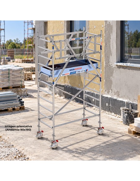 Andamio Móvil Torre 90x305x420m PRO NEW DOBLE | Safe Install