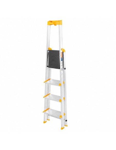 Escalera Aluminio Plegable 4 Peldaños Anchos | EN 131