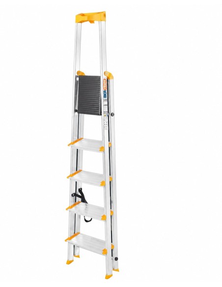 Escalera Aluminio Plegable 5 Peldaños Anchos | EN 131