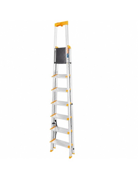 Escalera Aluminio Plegable 7 Peldaños Anchos | EN 131