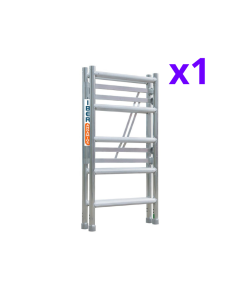 Andaime rebatível 75x150 3m de altura de trabalho com portinhola –  COMPACT Módulo 1 2