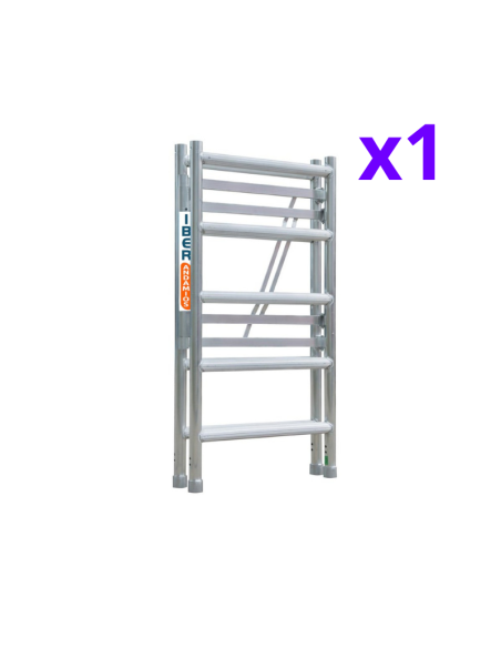 Andaime rebatível 75x150 3m de altura de trabalho com portinhola –  COMPACT Módulo 1