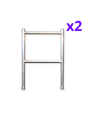 Andaime rebatível 75x150 3,5m de altura de trabalho com portinhola e estabilizadores – COMPACT Módulo 1+2