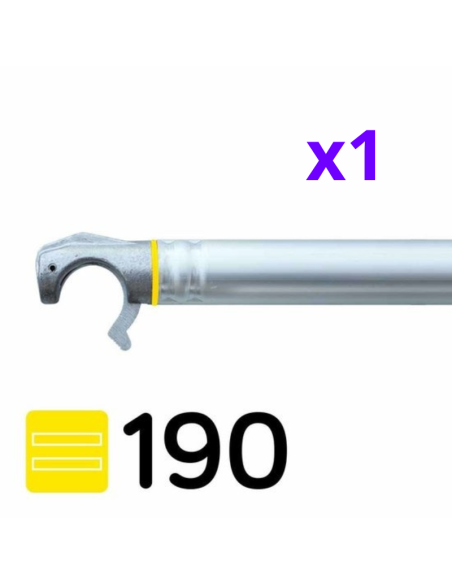 Andamio plegable de aluminio 75x190 - 3 m Altura de trabajo sin trampilla y estabilizadores Quickstab