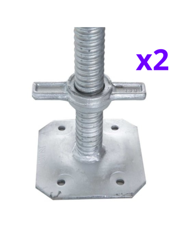 Andaime dobrável em alumínio 75x190 - 3,85 m Altura de trabalho com rodas e fusos de jardim