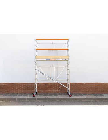 Andamio plegable de aluminio 75x190 - 4,20 m Altura de trabajo con rodapié