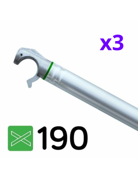 Andamio plegable de aluminio 75x190 - 7,50 m Altura de trabajo con estabilizadores y rodapiés