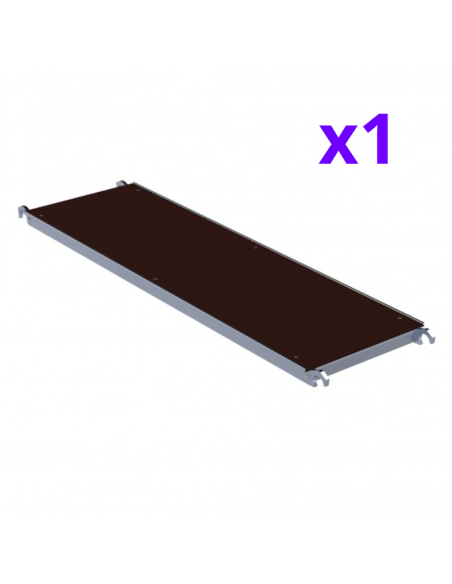 Andamio plegable de aluminio 90x190 - 3 m Altura de trabajo sin trampilla