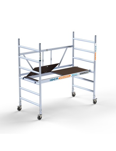 Andaime dobrável em alumínio 90x190 - 3 m Altura de trabalho com portinhola