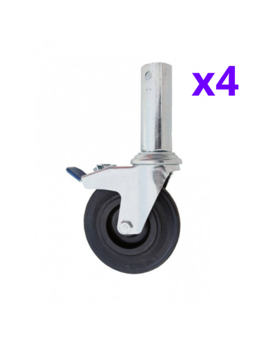 Andamio plegable de aluminio 90x190 - 3 m Altura de trabajo sin trampilla y plataforma 30 cm