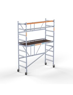 Andamio plegable de aluminio 90x190 - 3,85 m Altura de trabajo con trampilla 2