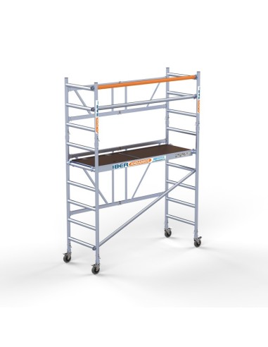 Andamio plegable de aluminio 90x190 - 3,85 m Altura de trabajo con trampilla