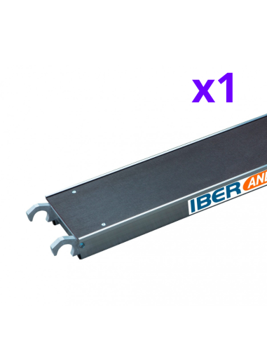 Andamio plegable de aluminio 90x190 - 3,85 m Altura de trabajo estabilizadores + plataforma 30 cm