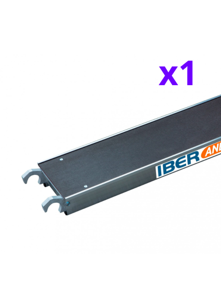 Andamio plegable de aluminio 90x190 - 3,85 m Altura de trabajo estabilizadores + plataforma 30 cm