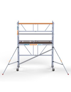 Andamio plegable de aluminio 90x190 - 3,85 m Altura de trabajo estabilizadores 2