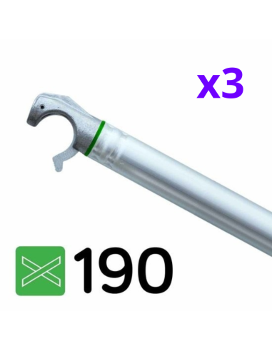 Andamio plegable de aluminio 90x190 - 7,50 m Altura de trabajo con estabilizadores y rodapiés