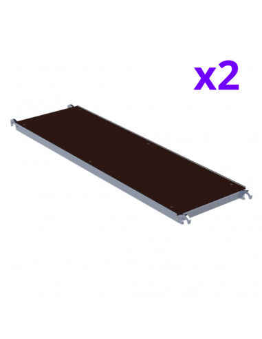Andamio plegable de aluminio 135x190 - 3 m Altura de trabajo sin trampilla
