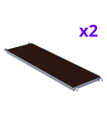 Andamio plegable de aluminio 135x190 - 3 m Altura de trabajo sin trampilla