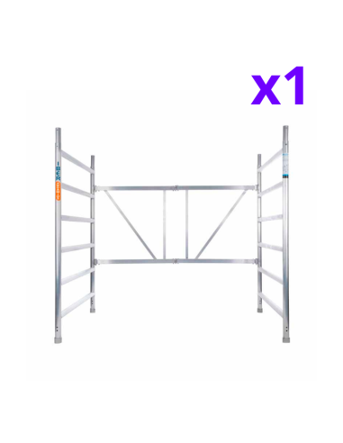 Andamio plegable de aluminio 135x190 - 3 m Altura de trabajo con y sin trampilla