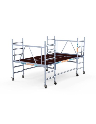 Andamio de aluminio multiplataforma 190x340 - 3 m altura de trabajo