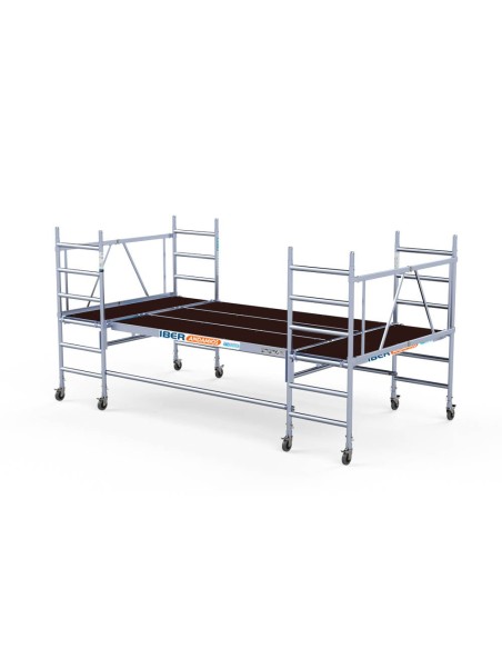 Andamio de aluminio multiplataforma 190x400 - 3 m altura de trabajo