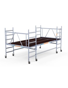 Andamio de aluminio multiplataforma 190x400 - 3 m altura de trabajo 2