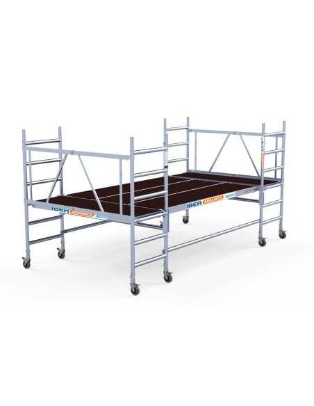 Andamio de aluminio multiplataforma 190x400 - 3 m altura de trabajo