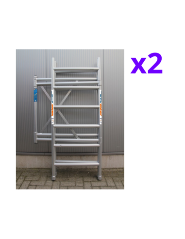 Andamio Plegable de aluminio 75x190 4,70m altura trabajo con estabilizadores - XTREM IBERANDAMIOS