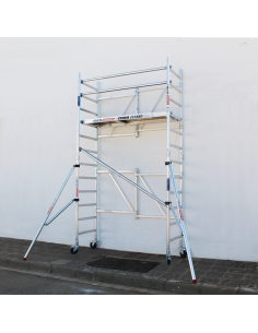 Andamio Plegable de aluminio 75x190 4,70m altura trabajo con estabilizadores - XTREM 2