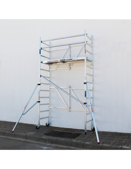 Andamio Plegable de aluminio 75x190 4,70m altura trabajo con estabilizadores - XTREM IBERANDAMIOS