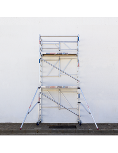 Andaime dobrável em alumínio 75x190 5,70m altura de trabalho com estabilizadores - XTREM 2