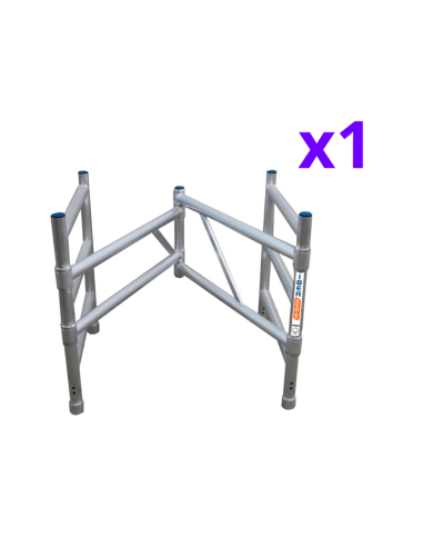 Andamio Plegable de aluminio 75x190 5,70m altura trabajo con estabilizadores y rodapié - XTREM IBERANDAMIOS
