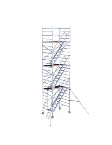 Andamio móvil tipo torre con escaleras 135x190x820 m altura de trabajo