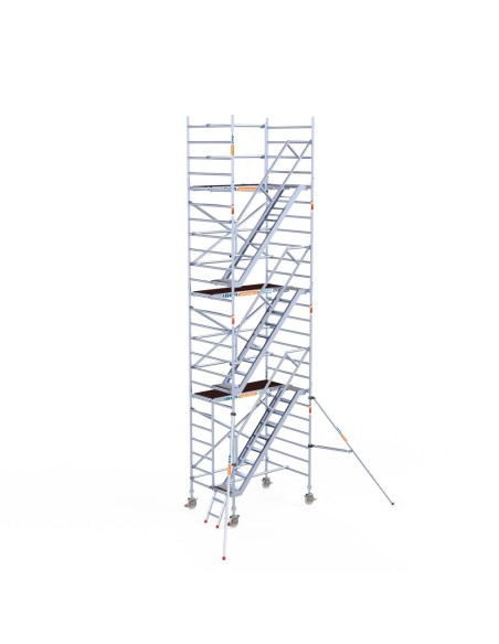 Andamio móvil tipo torre con escaleras 135x190x820 m altura de trabajo