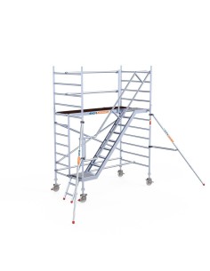Andamio móvil tipo torre con escaleras 135x250x420 m altura de trabajo