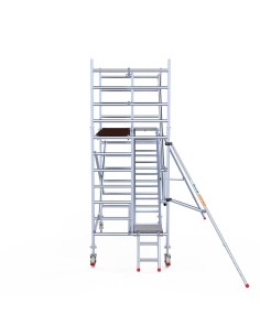 Andamio móvil tipo torre con escaleras 135x250x420 m altura de trabajo 2