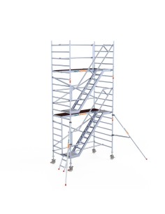 Andamio móvil tipo torre con escaleras 135x250x620 m altura de trabajo