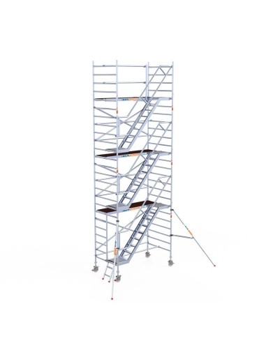 Andaime móvel tipo torre com escadas 135x250x820 m de altura de trabalho