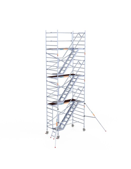 Andamio móvil tipo torre con escaleras 135x250x820 m altura de trabajo