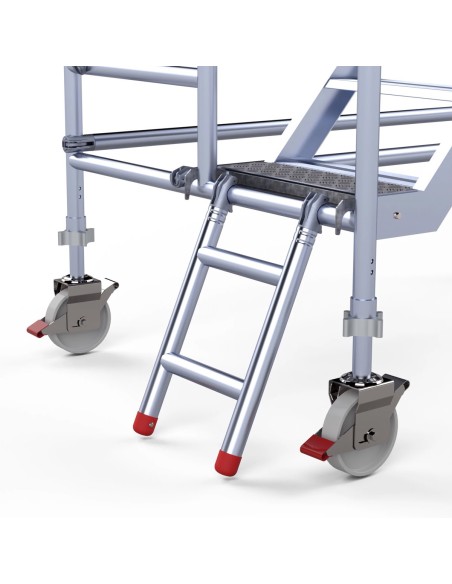 Andamio móvil tipo torre con escaleras 135x250x820 m altura de trabajo