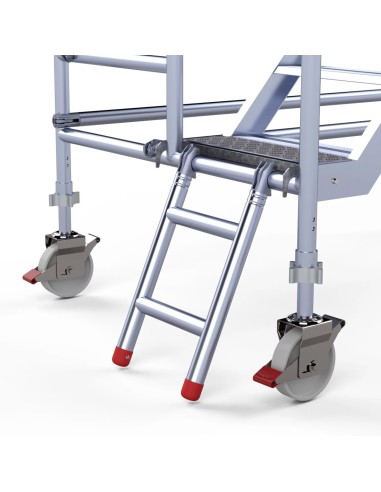 Andamio móvil tipo torre con escaleras 135x250x1420 m altura de trabajo