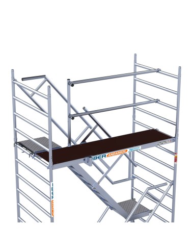 Andamio móvil tipo torre con escaleras 135x250x1420 m altura de trabajo