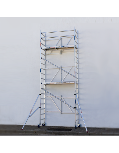 Andamio Plegable de aluminio 75x190 6,50m altura trabajo con estabilizadores - XTREM IBERANDAMIOS