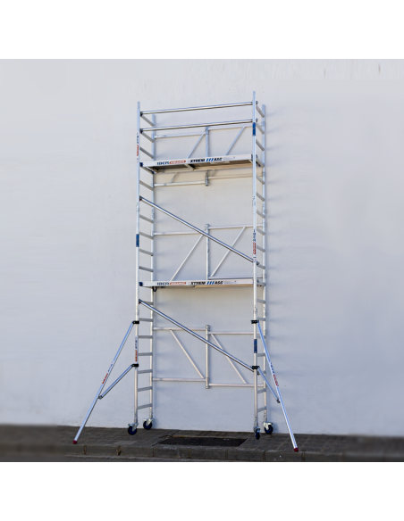 Andamio Plegable de aluminio 75x190 6,50m altura trabajo con estabilizadores - XTREM IBERANDAMIOS