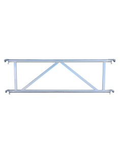 Riostra doble horizontal de 250 cm para andamios móviles y plegables con agarre a peldaños
