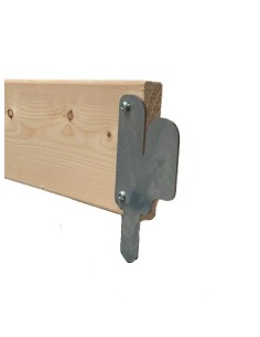 Listón de madera para rodapiés de andamio plegable con chapa metálica